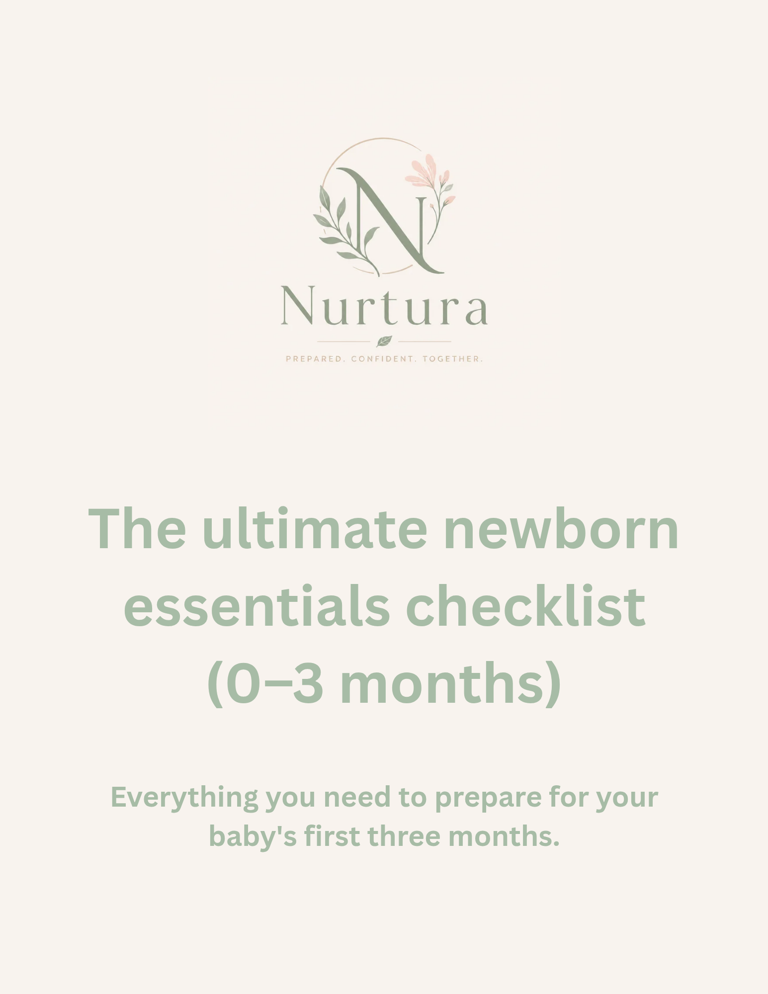 Newborn Essentials Checklist (Printable PDF)